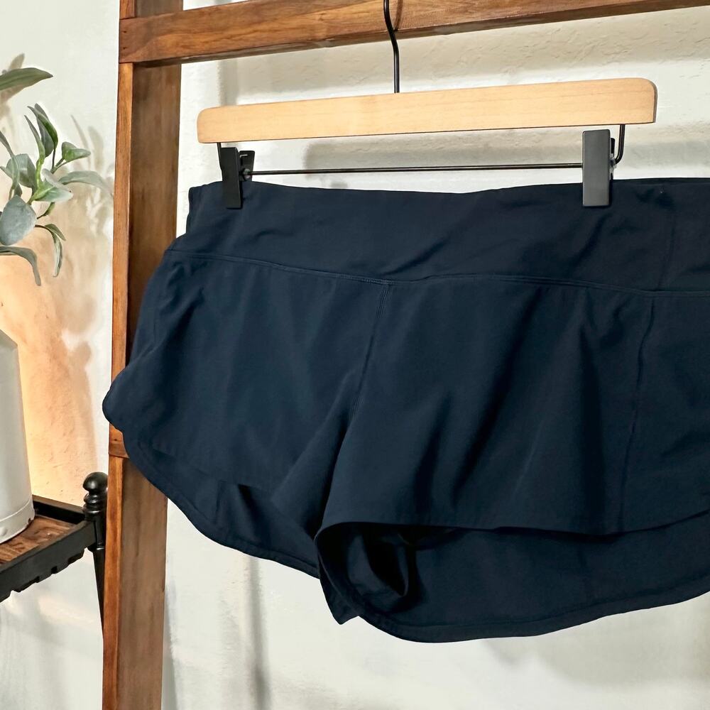 Lululemon Navy Athletic Shorts Size 12 Women's Built-In Liner - Picture 5 of 10